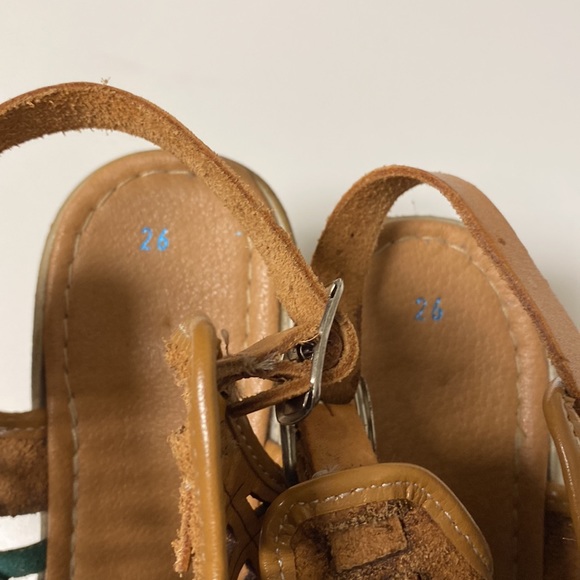 Multicolour Leather Wedge Sandals - Picture 9 of 12